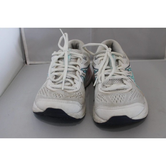 ASICS GEL CONTEND 7 White Blue Walking/Running Sneakers #1012A911 Womens Sz 6 - Picture 2 of 10